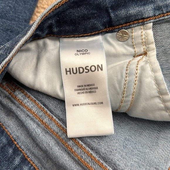 Hudson Nico Barefoot Bootcut in Olympic Raw Hem Stretch Jeans Size 29 - Picture 8 of 10